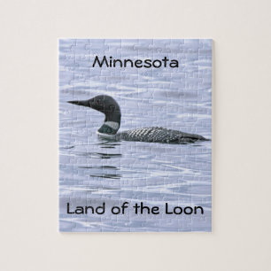 Quebra-cabeça Terra de Minnesota do mergulhão-do-norte