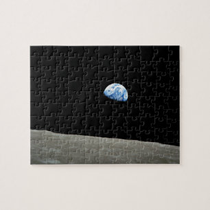 Quebra-cabeça terra do universo do espaço da lua