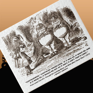Quebra-cabeça Terra Maravilha Alice Tweedledum Tweedledee Logic