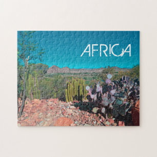 Quebra-cabeça Terra Natural do Deserto de África - Planta de Cac