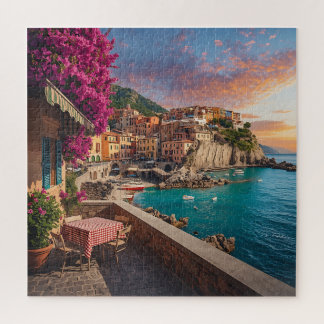 Quebra-cabeça Terraço do pôr do sol em Manarola - Costa Italiana