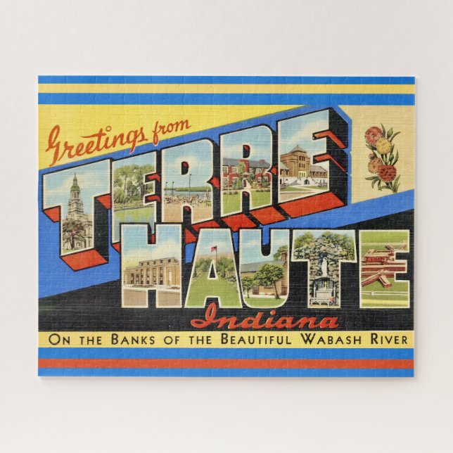 Quebra-cabeça Terre Haute Indiana 16x20  (Horizontal)