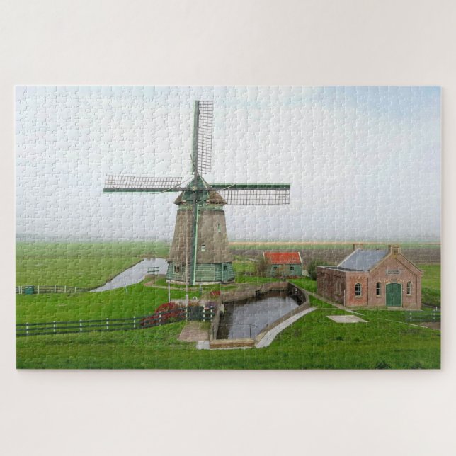 Quebra-cabeça Terrenos Cênicos Neerlandeses Edifícios Para Paisa (Horizontal)