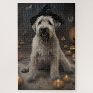 Quebra-cabeça Terror de Halloween das Abóboras do Wheaten Terrie