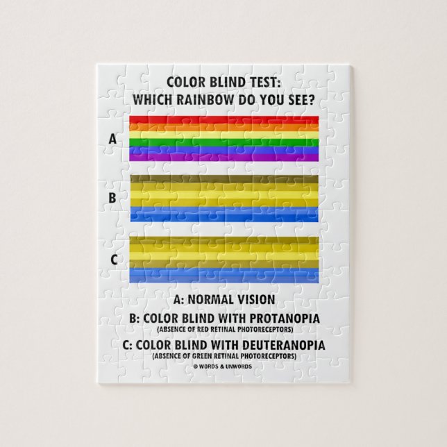 Quebra-cabeça Teste cego de cor que o arco-íris você vê? (Vertical)