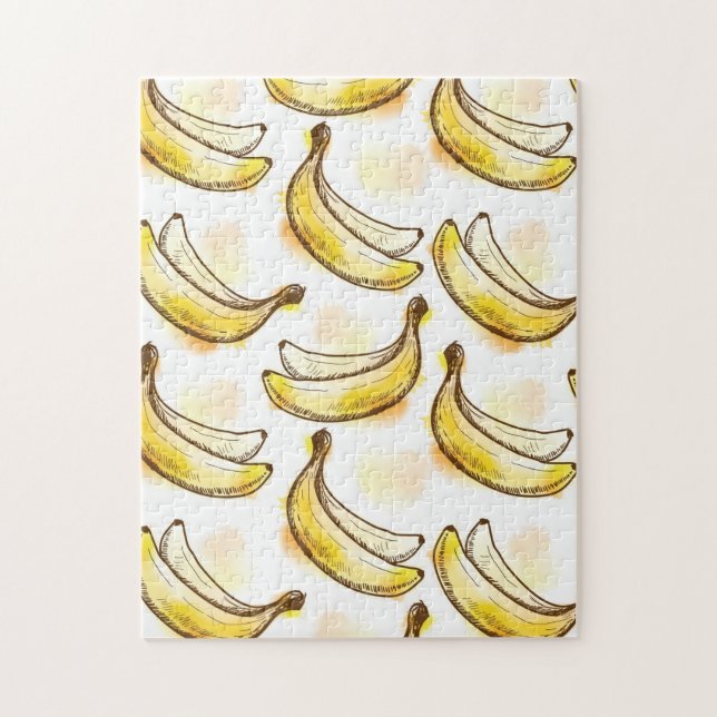 Quebra-cabeça Teste padrão com banana (Vertical)