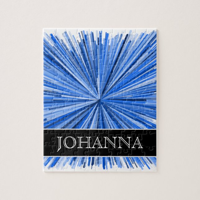 Quebra-cabeça Teste padrão da explosão de Blue Line + (Vertical)