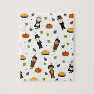 Quebra-cabeça Teste padrão dos peregrinos e dos indianos - acç