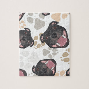Quebra-cabeça Teste padrão Staffordshire bull terrier das patas