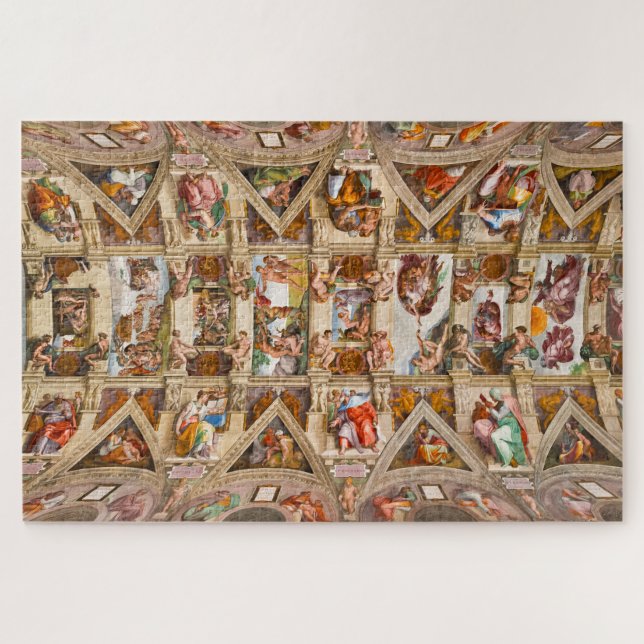 Quebra-cabeça Teto da Capela Sistina por Michelangelo (Horizontal)