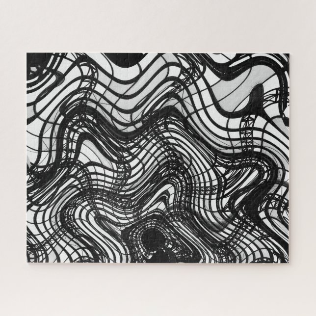 Quebra-cabeça Teto preto e branco ondulado, imagens do SVP de (Horizontal)