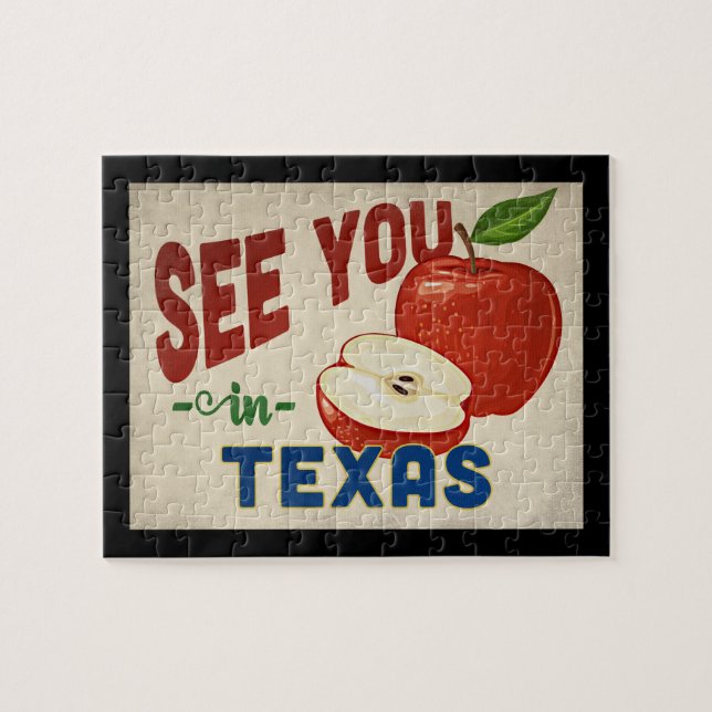 Quebra-cabeça Texas Apple - Vintage Travel (Horizontal)