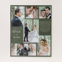 Texto do Monograma de Nomes de Colagem de Fotos Mo