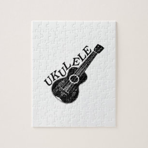 Quebra-cabeça Texto E Imagem Do Ukulele