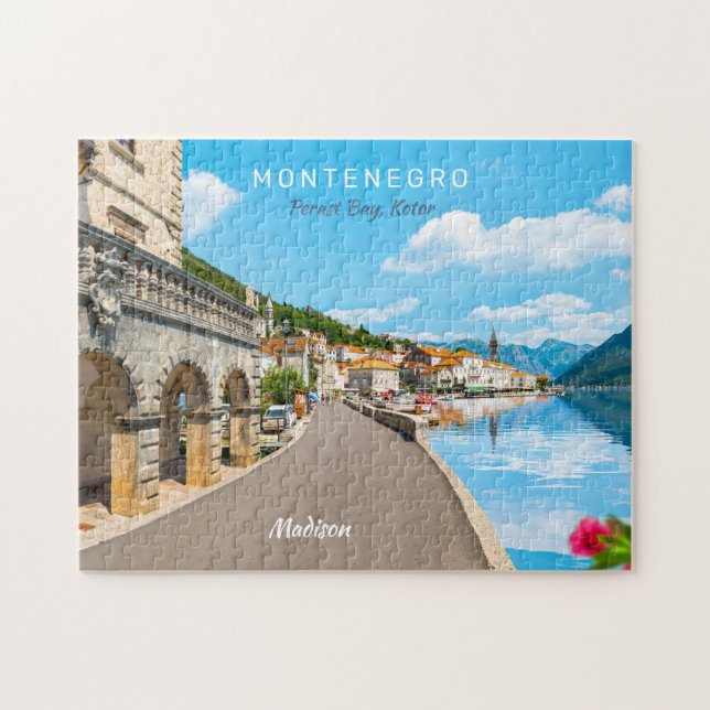 Quebra-cabeça Texto Personalizado Montenegro (Horizontal)