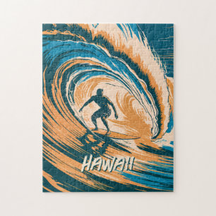 Quebra-cabeça Texto Personalizado Wave De Navegação Do Havaí - R