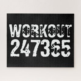 Quebra-cabeça Texto vestido e arranhado Workout 247365 branco