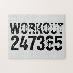 Quebra-cabeça Texto vestido e arranhado Workout 247365 preto