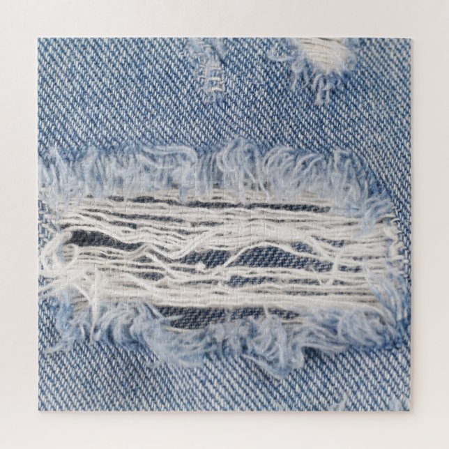 Quebra-cabeça Textura de Jeans com risca desbotada (Vertical)