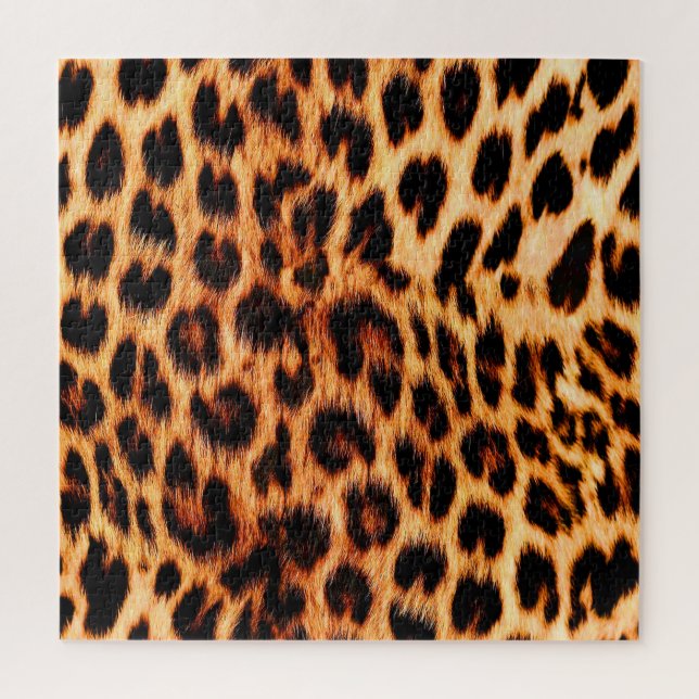Quebra-cabeça Textura de leopardo, padrão africano sem soldadura (Vertical)