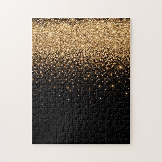 Quebra-cabeça Textura de Luxo Elegante Brilho Dourado        (Vertical)