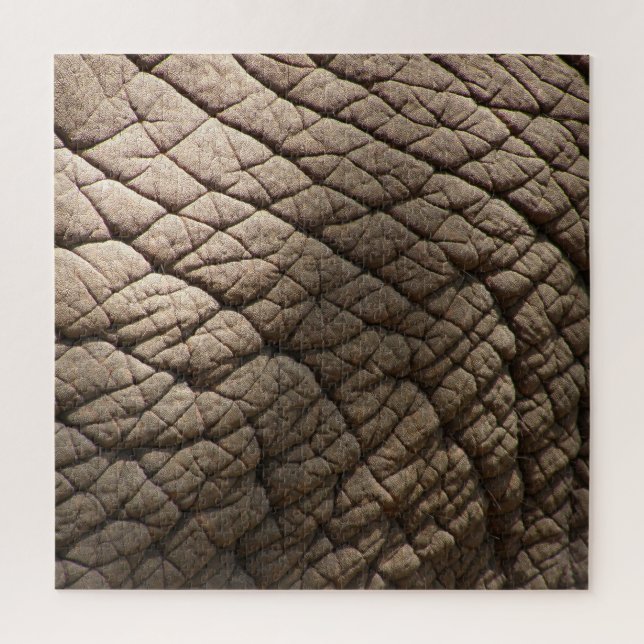 Quebra-cabeça Textura De Pele De Elefante Real, Enrugada. (Vertical)