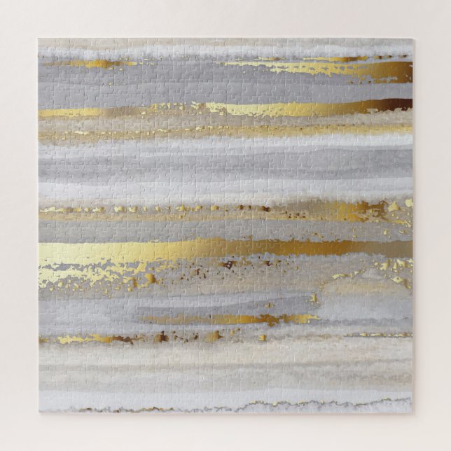 Quebra-cabeça Textura Dourada de Cinza de luxo (Vertical)