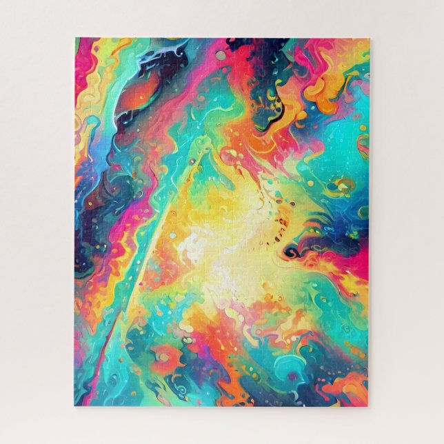 Quebra-cabeça textura fractal abstrato (Vertical)