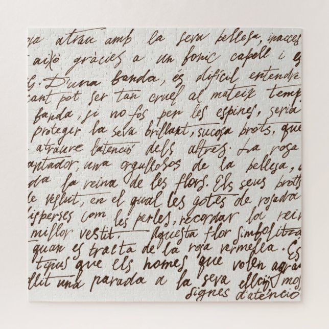 Quebra-cabeça Textura Manuscrita de Tinta Marrom Retroativa (Vertical)