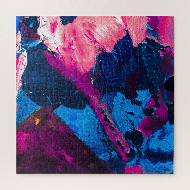 Quebra-cabeça Textura pintada artística, decoração moderna. (Vertical)