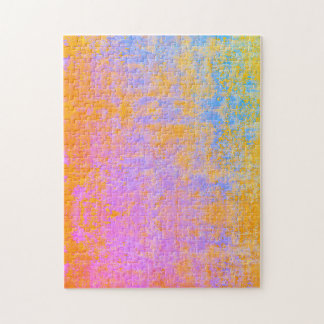 Quebra-cabeça textura pintada em cores de pôr do sol