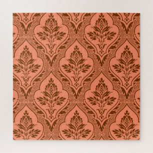 Quebra-cabeça Textura Sensível de Damasco de Vintage Luxurioso
