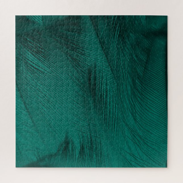 Quebra-cabeça Textura verde escura da pena de vindima (Vertical)