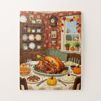Quebra-cabeça Thanksgiving Dinner for Seniors 30 Large Piece