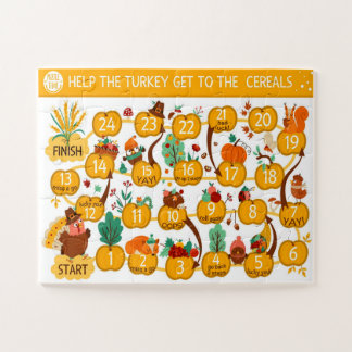 Quebra-cabeça Thanksgiving Help The Turkey Find The Cereal Oats
