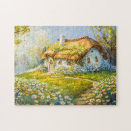 Quebra-cabeça Thatched Roof Cottage by Daisy Meadow