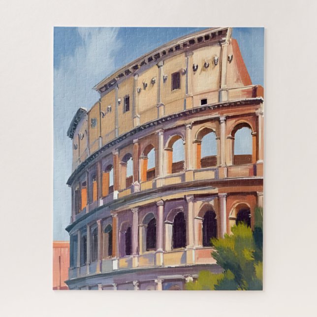 Quebra-cabeça The Colosseum Rome Watercolor Travel  (Vertical)