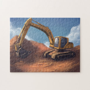 Quebra-cabeça The excavator at daily work