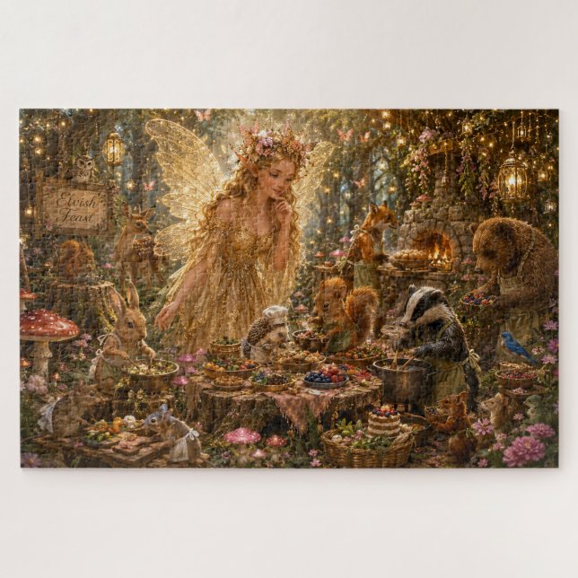 Quebra-cabeça The Fairy's Enchanted Woodland Feast (Horizontal)