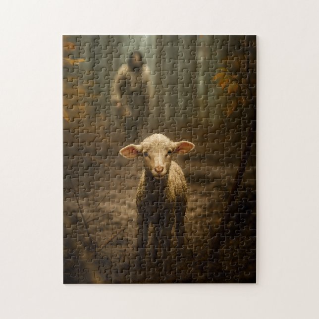Quebra-cabeça The Good Shepherd and the Lost Lamb – Jesus & Lamb (Vertical)