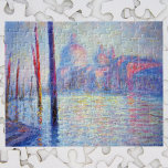 Quebra-cabeça The Grand Canal by Claude Monet<br><div class="desc">The Grand Canal (1908) by Claude Monet is a vintage impressionism fine art painting featuring the Santa Maria della Salute from the center of the canal, You can see the gondola poles coming out of the water and reaching for the sky. About the artist: Claude Monet was a founder of...</div>