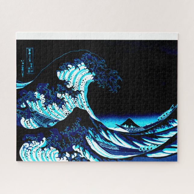 Quebra-cabeça The Great Wave Dark Blue (Horizontal)