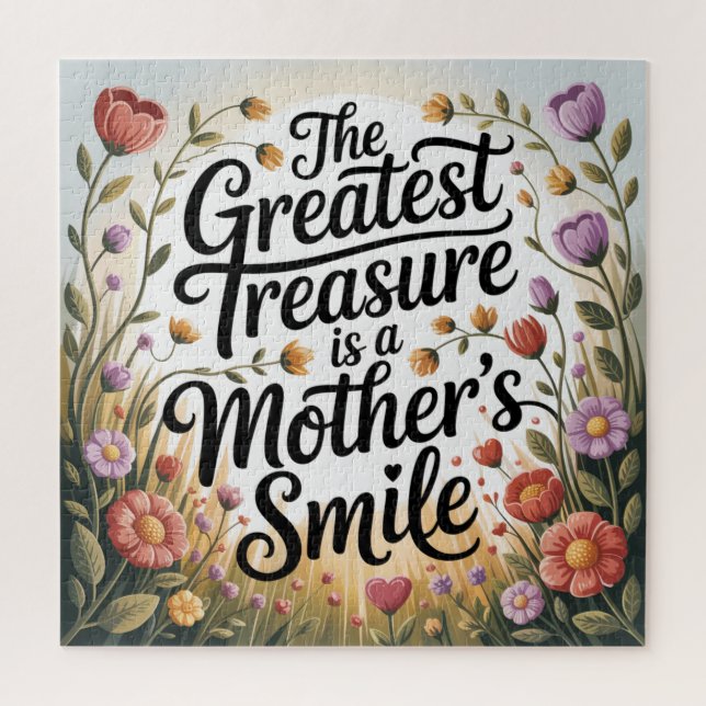 Quebra-cabeça The Greatest Treasure Is A Mother's Smile (Vertical)