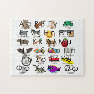 Quebra-cabeça The Greek Alphabet Letters Words & Pictures