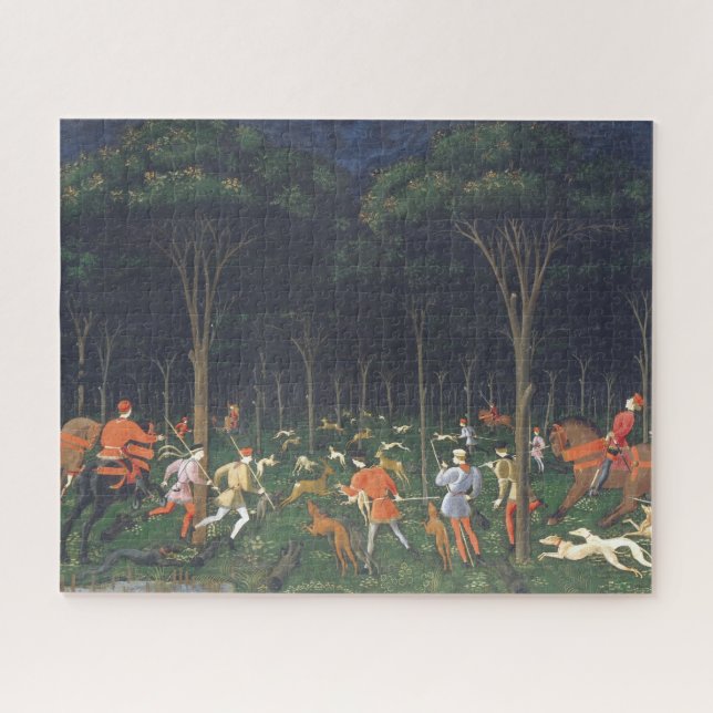 Quebra-cabeça The Hunt in the Forest (por Paolo Uccello) (Horizontal)