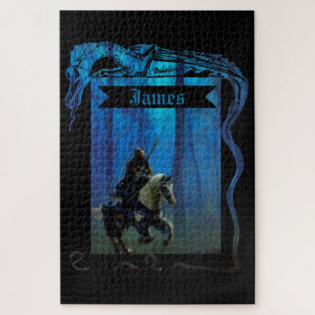 Quebra-cabeça The Lone Knight: A Journey Through the Mist (Vertical)