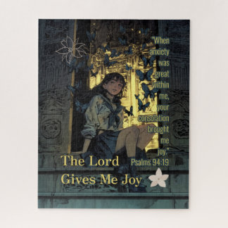 Quebra-cabeça The Lord Gives Me Joy - Christian Retro Anime
