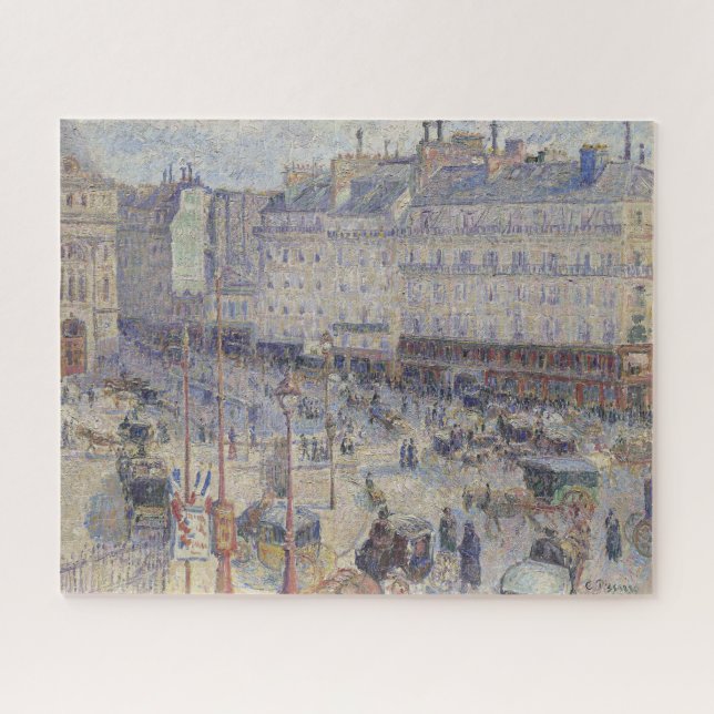 Quebra-cabeça The Place du Havre, Paris por Pissarro (Horizontal)