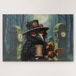 Quebra-cabeça The raven powered by Coffee