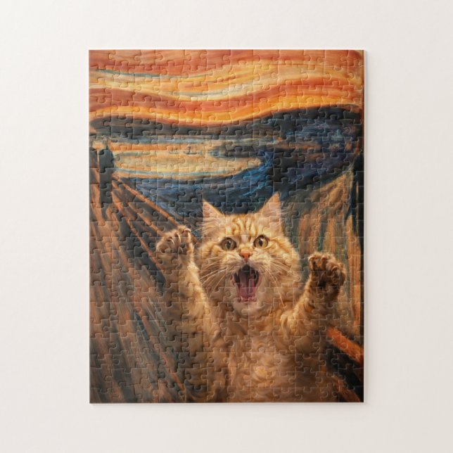 Quebra-cabeça The Scream Cat Parody Art                          (Vertical)